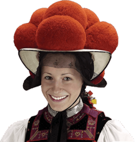 Foto (Frau mit Bollenhut)