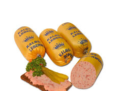 Foto (Kalbsleberwurst grob im Golddarm)